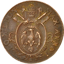 Coin, ITALIAN STATES, PAPAL STATES, Leo XII, Mezzo (1/2) Baiocco, 1824