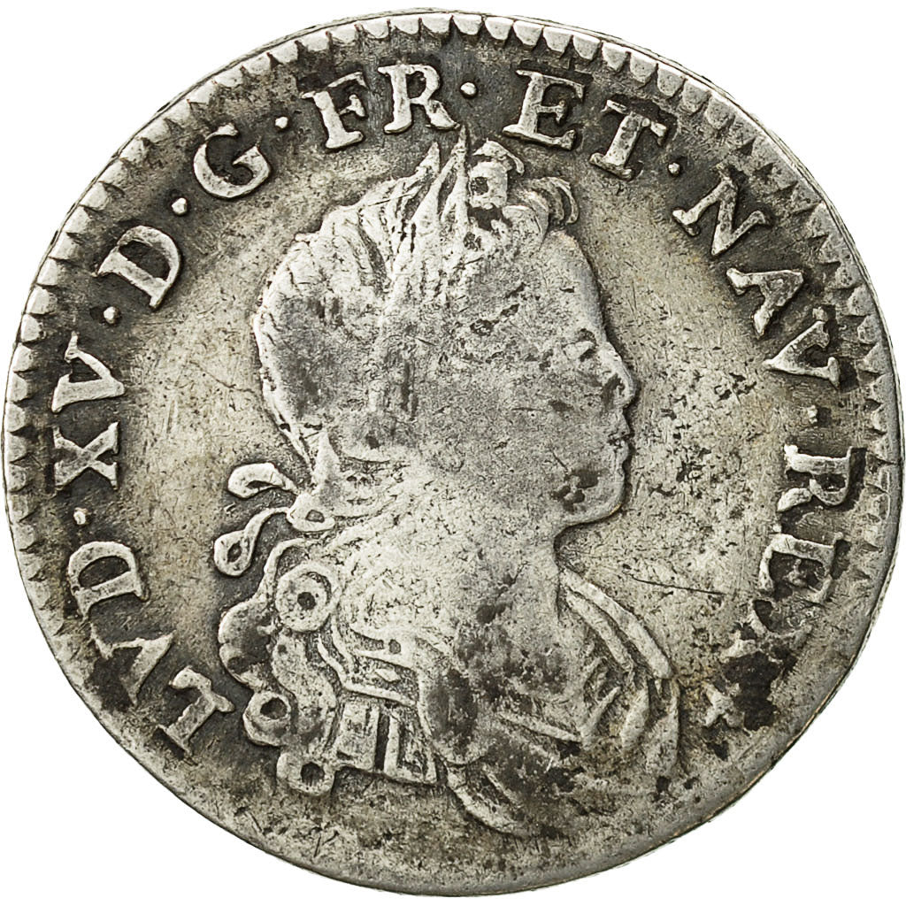 Coin, France, Louis XV, 1/6 Écu (XX – S) de France-Navarre, 20 Sols, 1/6 ECU