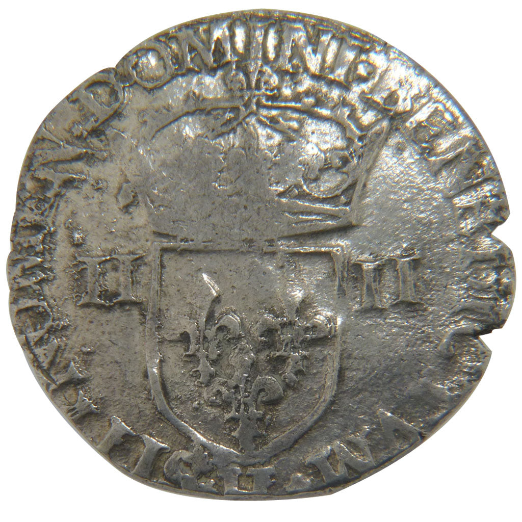 FRANCE, ¼ Ecu, 1602, La Rochelle, VF(30-35), Silver, Ciani #1517, 9.60
