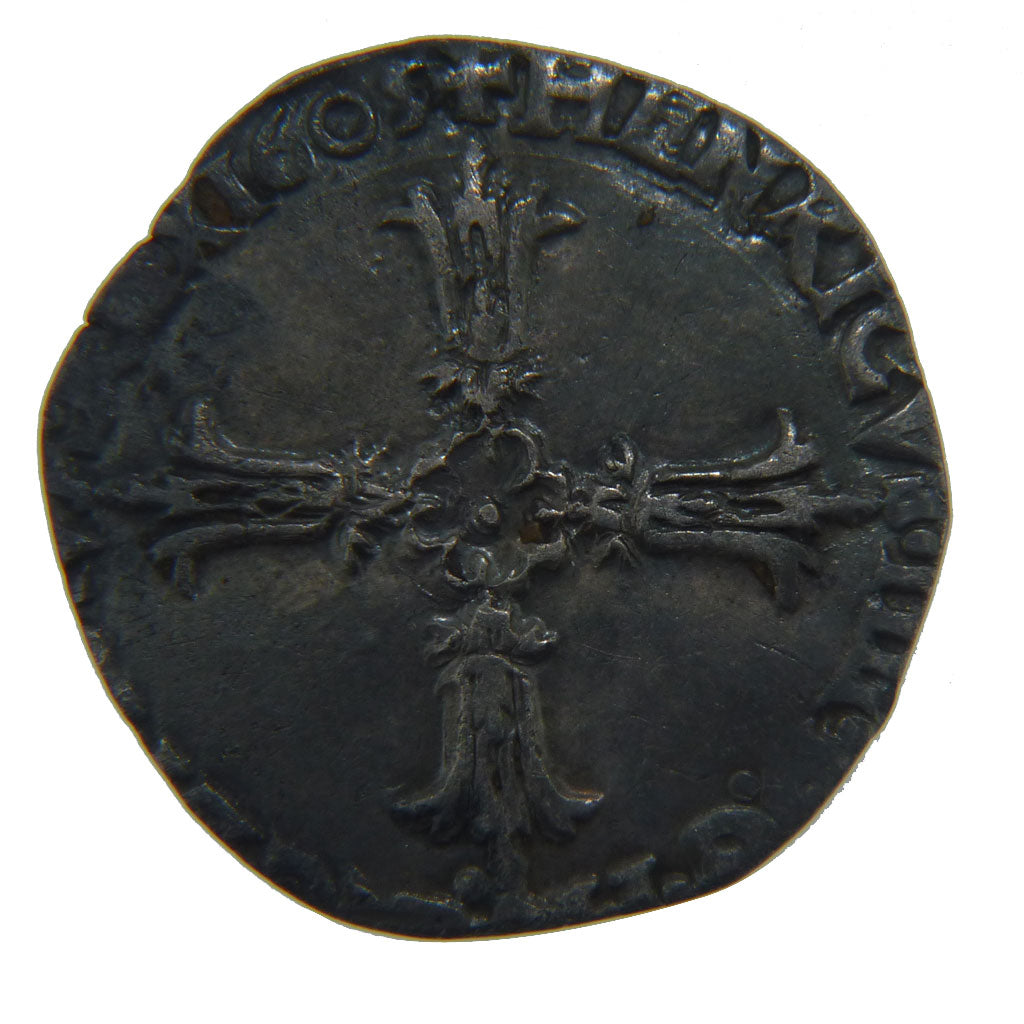 FRANCE, ¼ Ecu, 1605, VG(8-10), Silver, Ciani #1510, 7.80