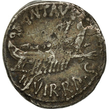 Marcus Antonius, Legionary issue, Denarius, Patras, VF(30-35), Silver