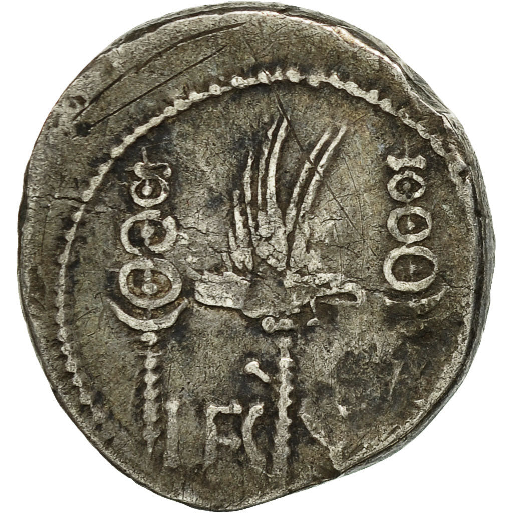 Marcus Antonius, Legionary issue, Denarius, Patras, VF(30-35), Silver
