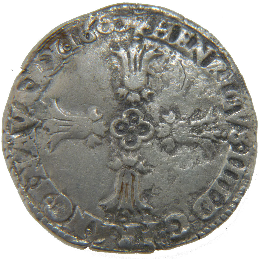FRANCE, ¼ Ecu, 1600, Bayonne, VF(30-35), Silver, Duplessy #1224, 9.20