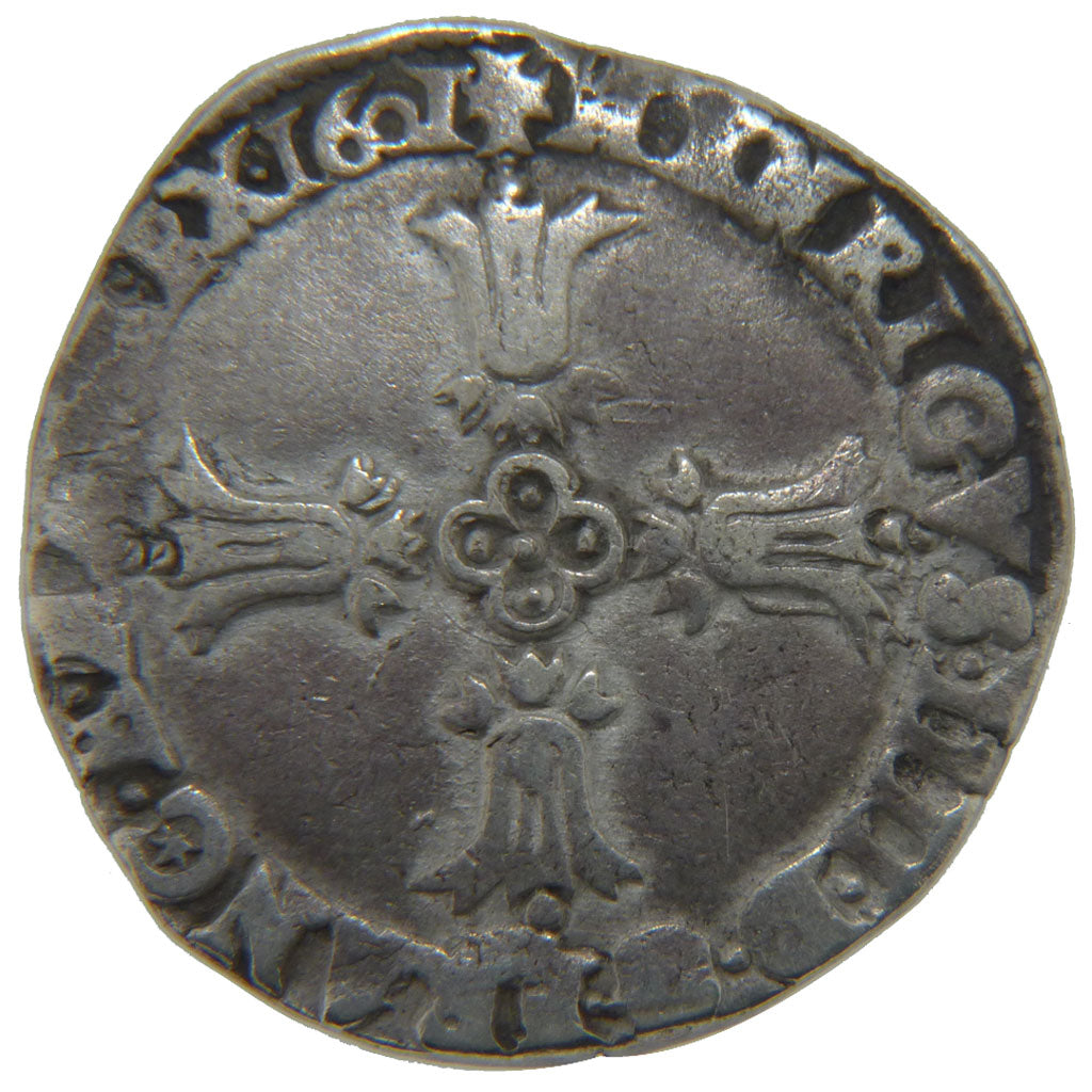 FRANCE, ¼ Ecu, 1601, Bayonne, VF(20-25), Silver, Duplessy #1224, 9.40