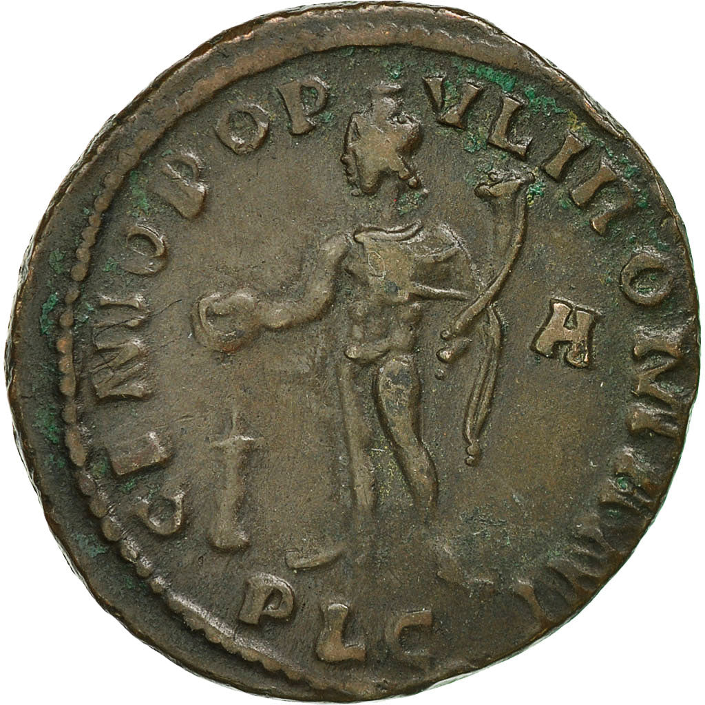 Coin, Constantius I, Follis, Lyons, EF(40-45), Bronze, RIC:166a