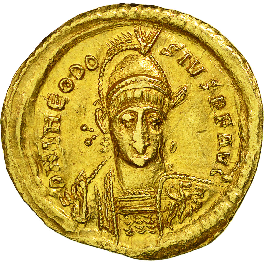 Coin, Theodosius II, Solidus, Thessalonica, AU(50-53), Gold, RIC:361