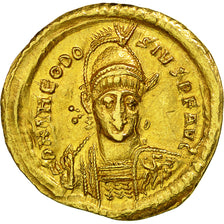 Coin, Theodosius II, Solidus, Thessalonica, AU(50-53), Gold, RIC:361