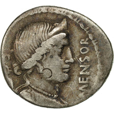 Coin, Farsuleia, Denarius, Rome, VF(30-35), Silver, Crawford:392/1a