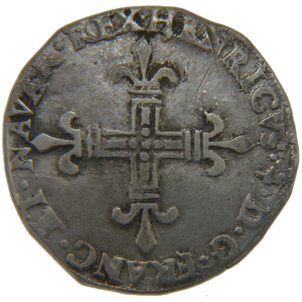 FRANCE, 1/4 ECU, 1603, Morlaas, KM #1.2, VF(30-35), Silver, Ciani #1519, 9.40