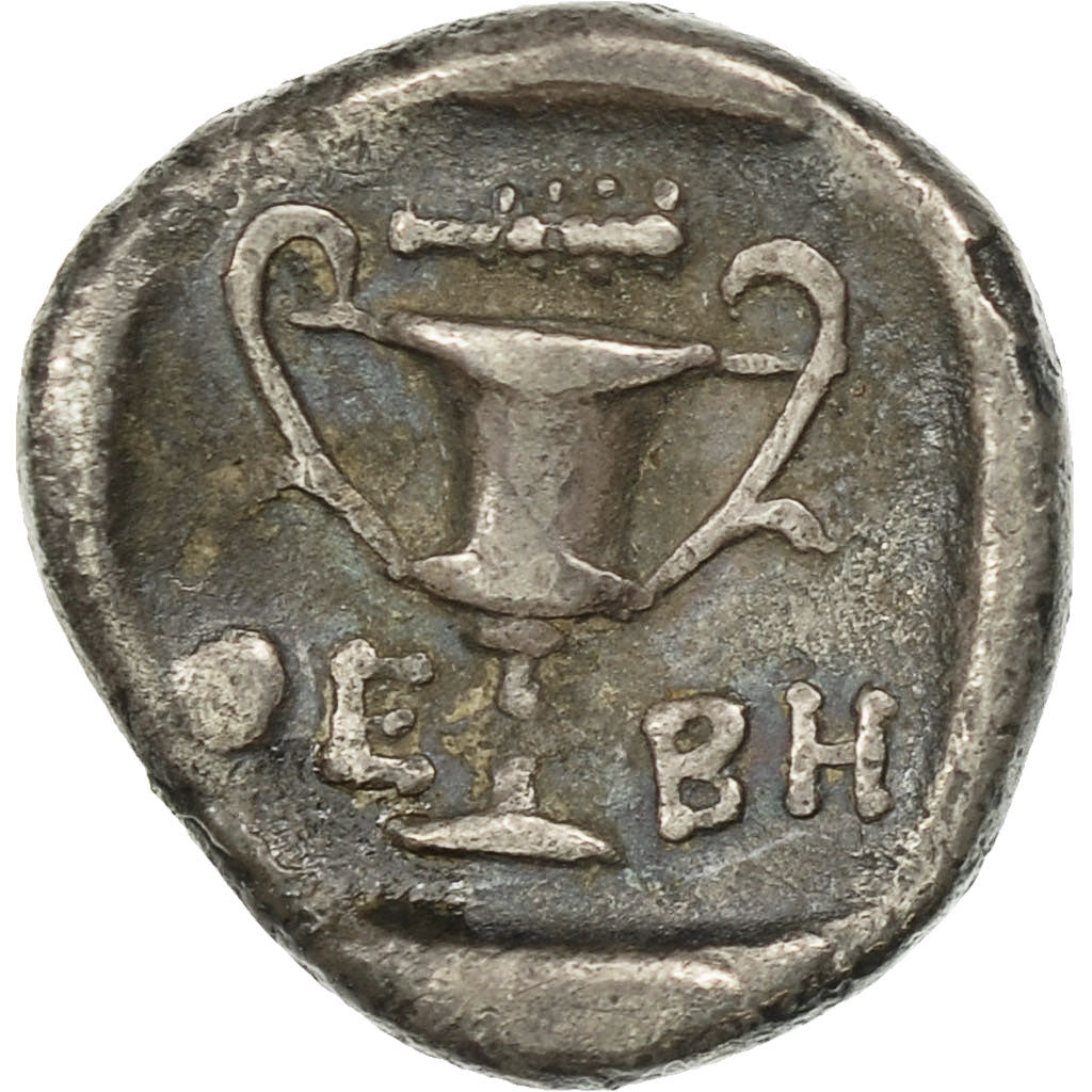 Coin, Boeotia, Thebes, Hemidrachm, EF(40-45), Silver, HGC:4-1348