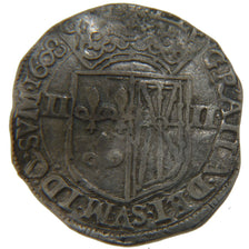 FRANCE, ¼ Ecu de Navarre, 1608, Morlaas, VF(30-35), Silver, Ciani #1519, 9.50