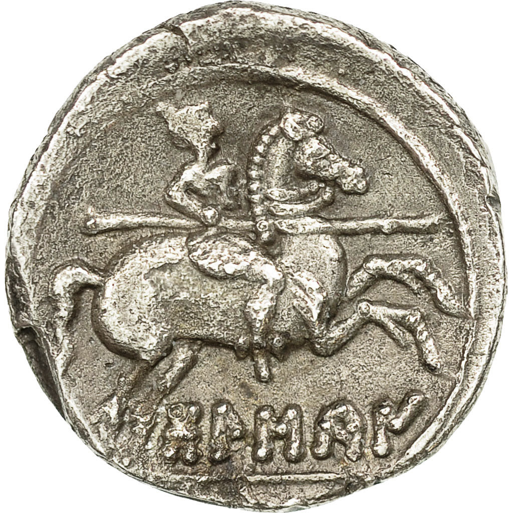 Münze, Spain, Bolskan, Denarius, SS, Silber