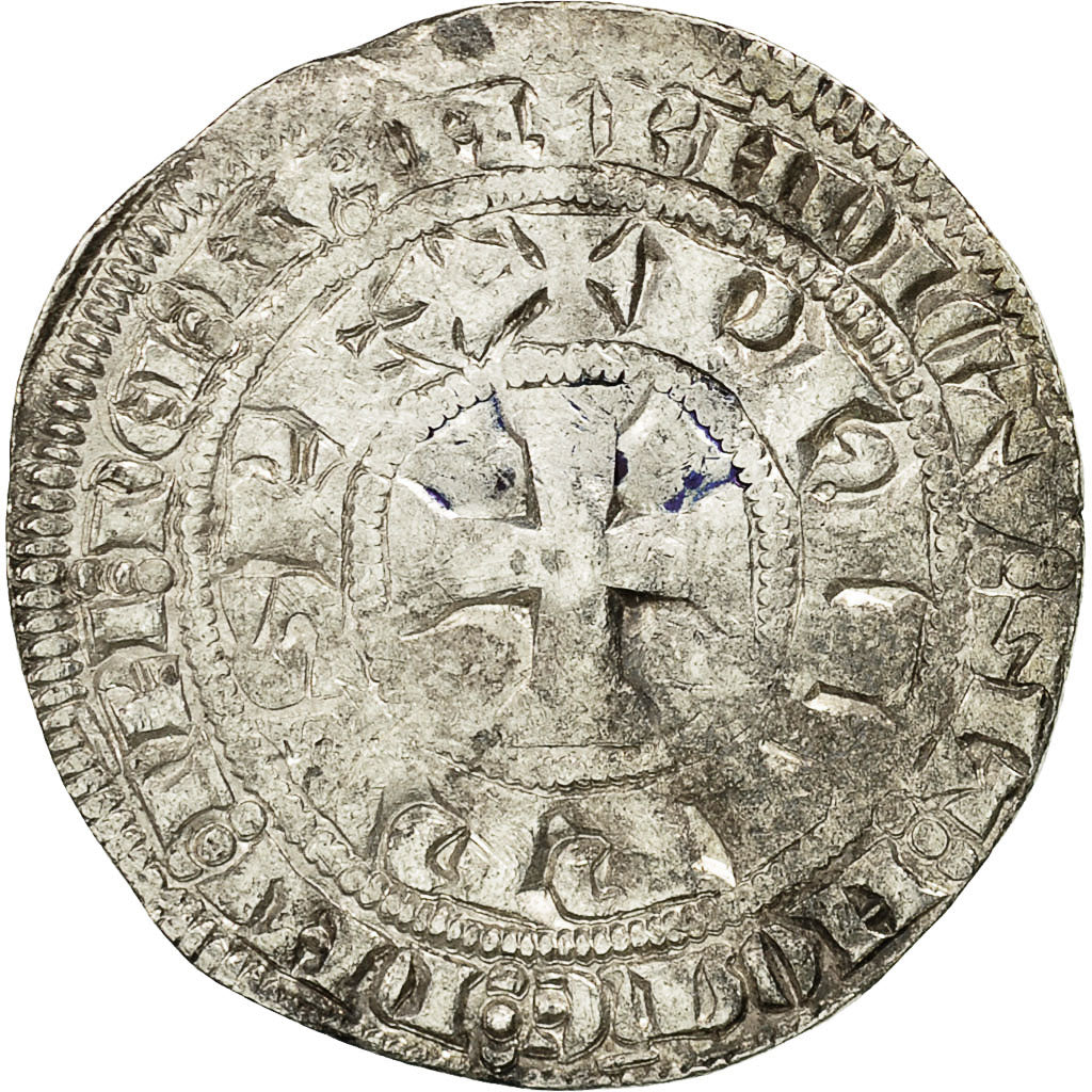 Munten, Frankrijk, Filip IV, Gros Tournois, FR, Zilver, Duplessy:214