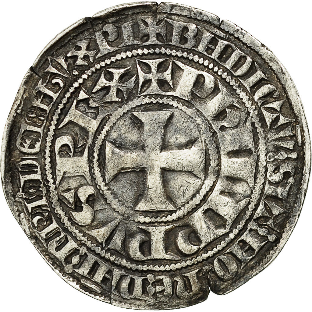 France, Philippe IV, Gros Tournois à l'O long, TTB, Argent, Duplessy:214