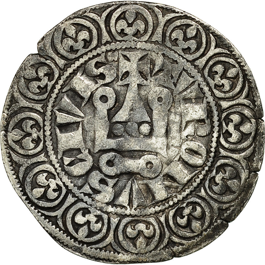 France, Philippe IV, Gros Tournois à l'O long, TTB, Argent, Duplessy:214