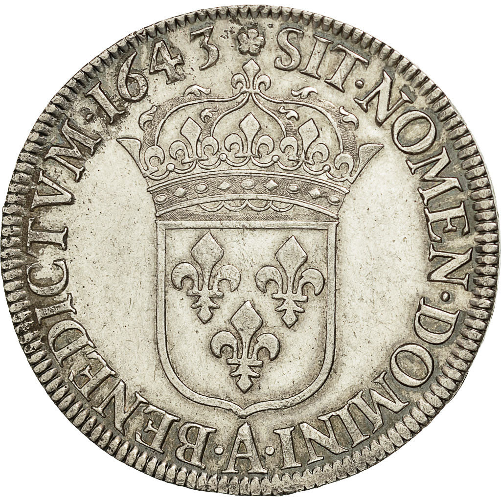 Coin, France, Louis XIII, Écu de 60 Sols, deuxième poinçon de Warin, Ecu