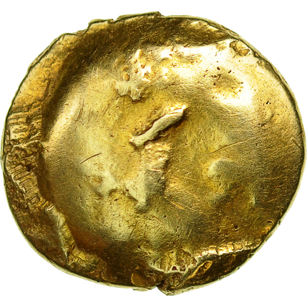Monnaie, Morins, 1/4 Statère à l'arbre, TTB+, Or, Delestrée:253