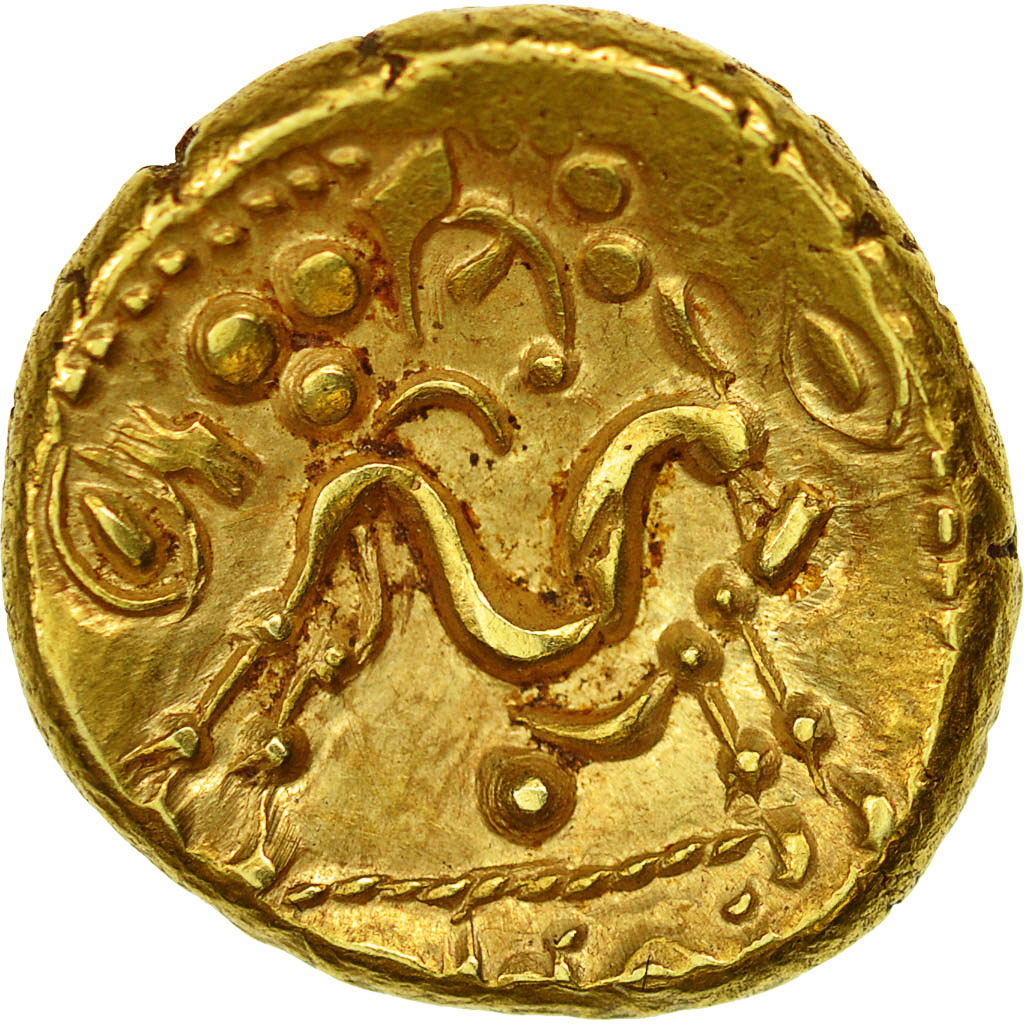 Coin, Ambiani, Stater, MS(60-62), Gold, Delestrée:238