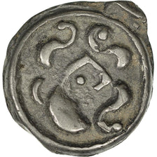 Monnaie, Turons, Potin à la tête diabolique, TTB, Potin, Delestrée:3509var