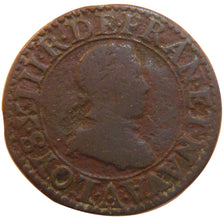FRANCE, Double tournois, buste enfantin, Double Tournois, 1614, Paris,...