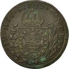 Moneda, Brasil, Pedro I, 80 Reis, 1824, Rio de Janeiro, MBC, Cobre, KM:366.1