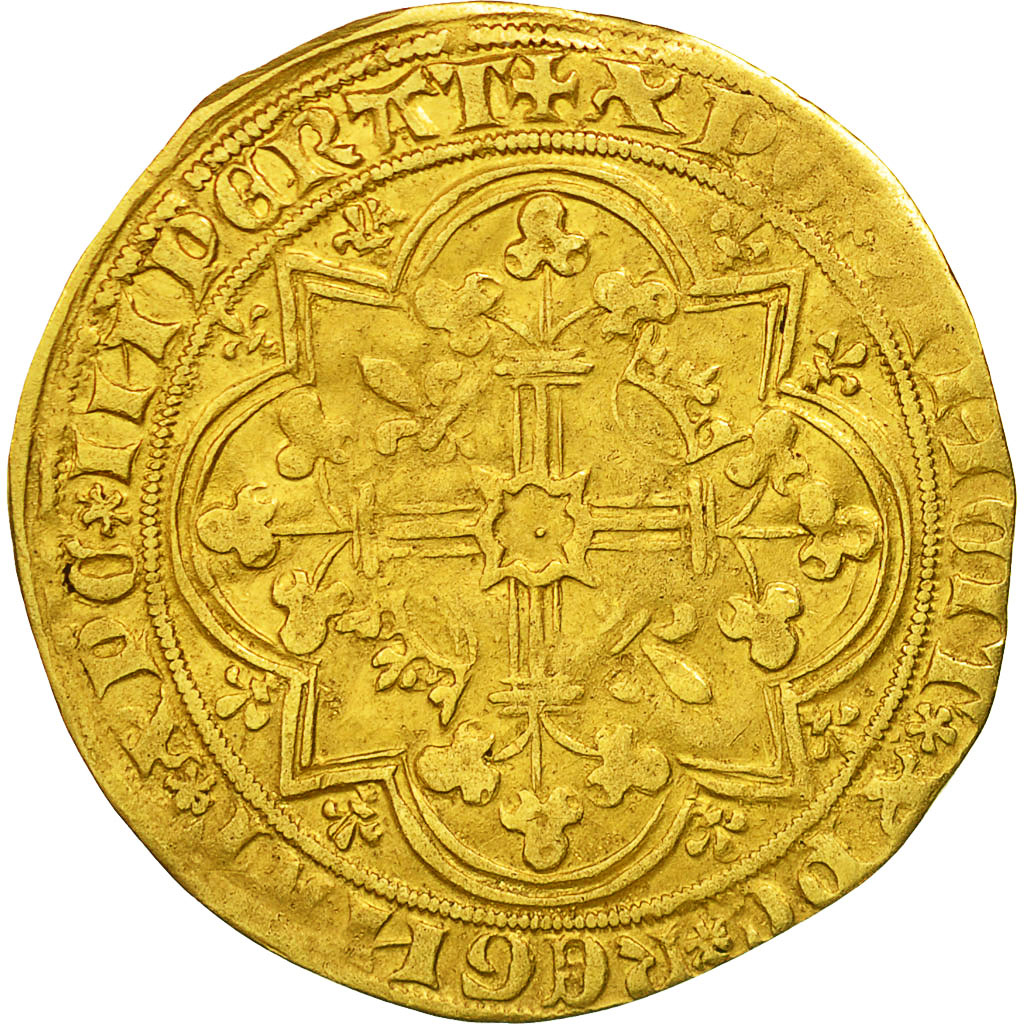 Munten, Frankrijk, Karel V, Franc à pied, ZF, Goud, Duplessy:360