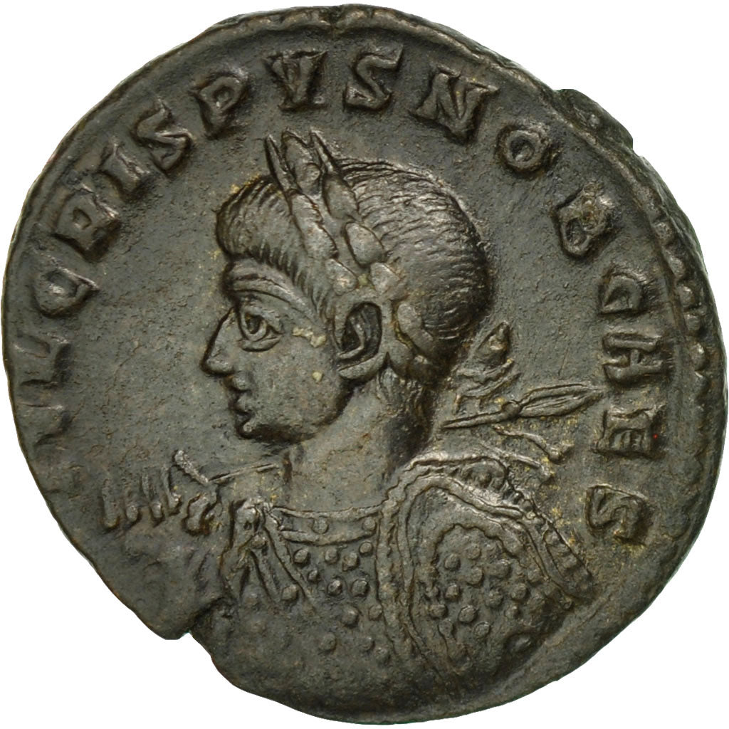 Coin, Crispus, Follis, Trier, AU(50-53), Bronze, RIC:372