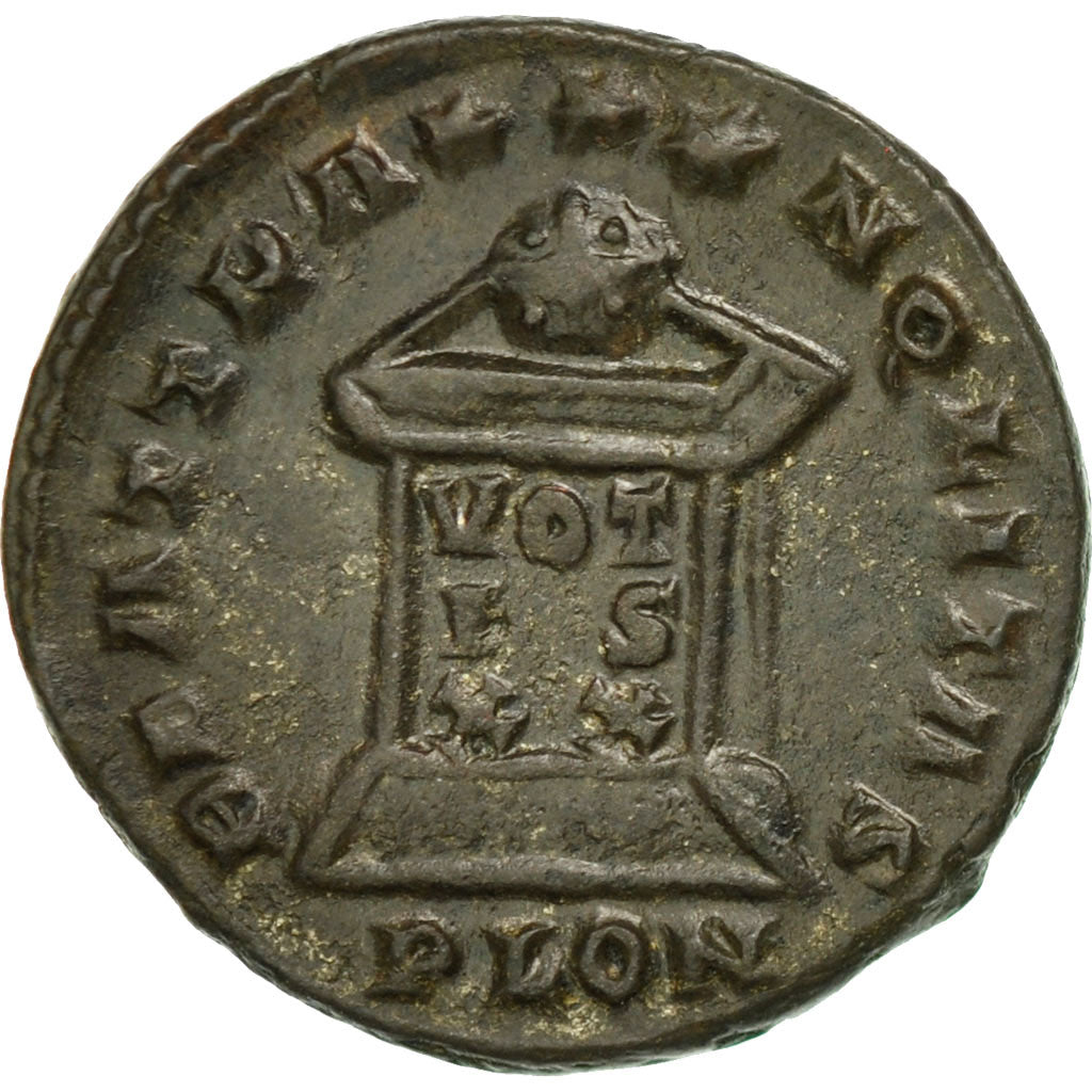 Moneda, Crispus, Follis, London, EBC, Bronce, RIC:279