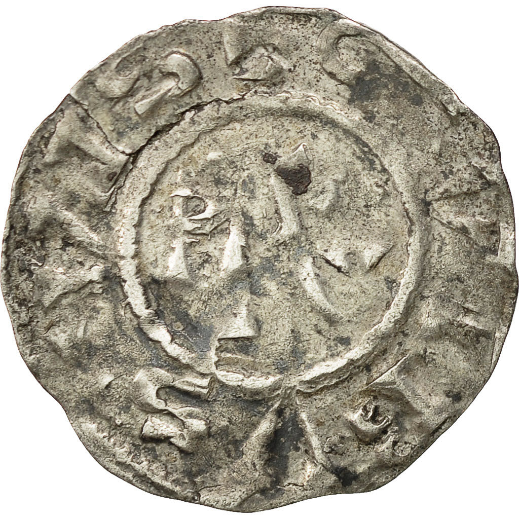 Coin, France, Picardie, Anonymous, Denarius, VF(30-35), Silver, Boudeau:1914