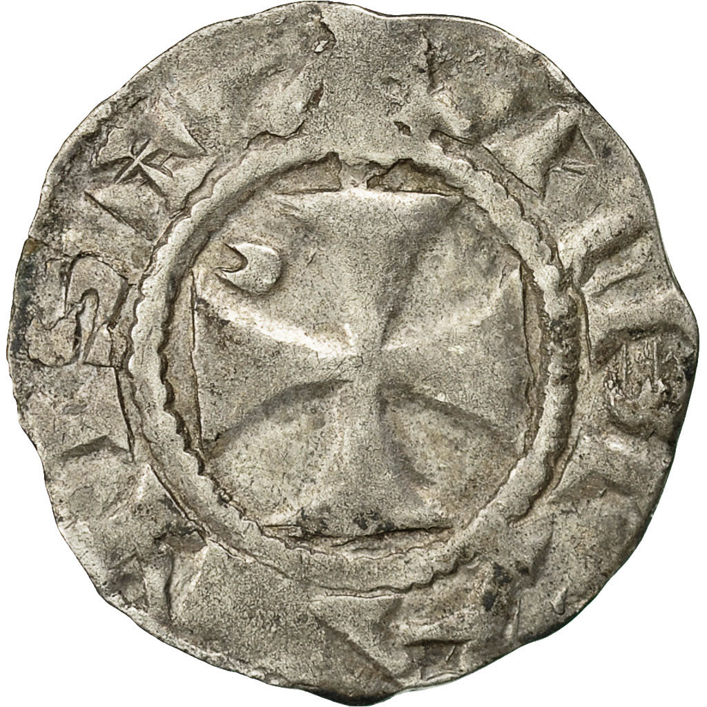 Coin, France, Picardie, Anonymous, Denarius, VF(30-35), Silver, Boudeau:1914