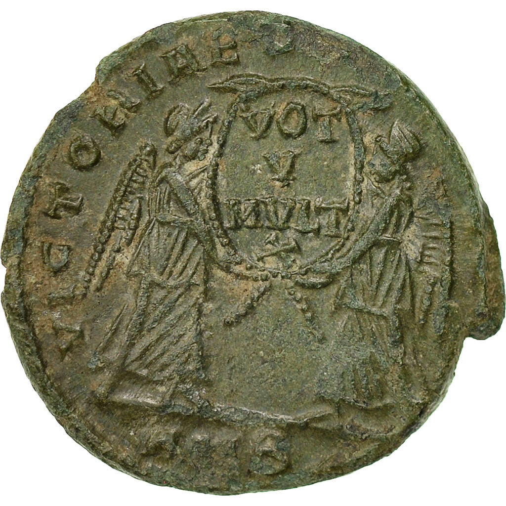 Coin, Magnentius, Maiorina, AD 351-352, Amiens, AU(50-53), Bronze, RIC:9