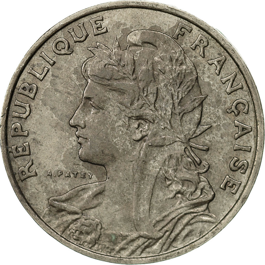 Moneda, Francia, Patey, 25 Centimes, 1903, Paris, MBC+, Níquel, KM:855