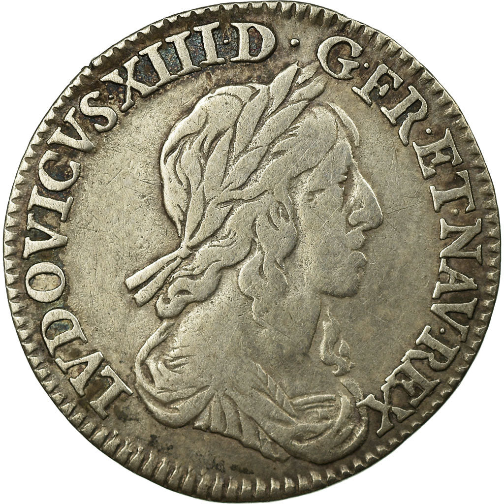 Coin, France, Louis XIII, 1/12 Écu, 2e poinçon de Warin, buste drapé et