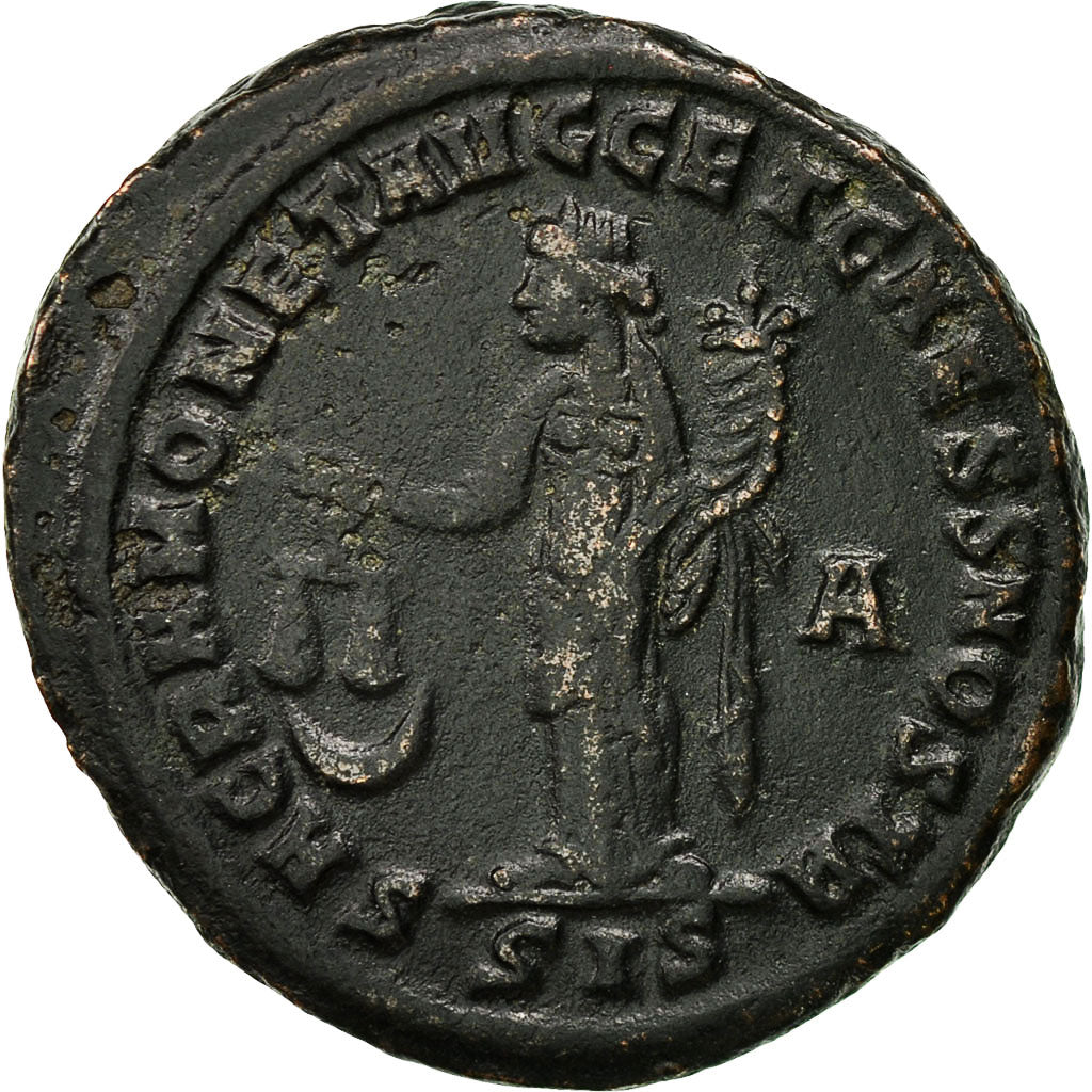 Moneda, Galerius, Follis, AD 303, Siscia, MBC, Bronce, RIC:141b