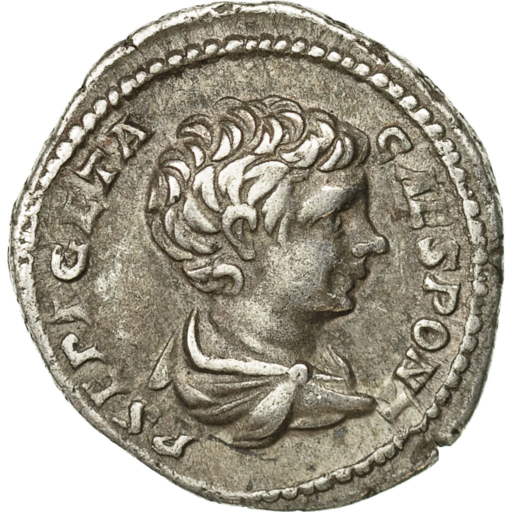 Coin, Geta, Denarius, AD 202-205, Rome, EF(40-45), Silver, RIC:18