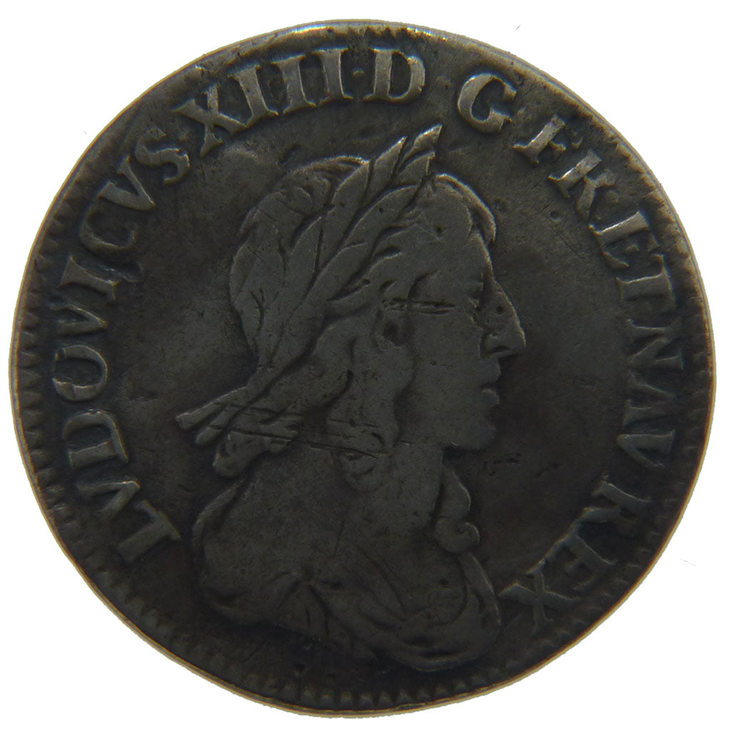 FRANCE, 1/12 Écu, 2e poinçon de Warin, buste drapé et cuirassé, 1/12 ECU, 10 Sol