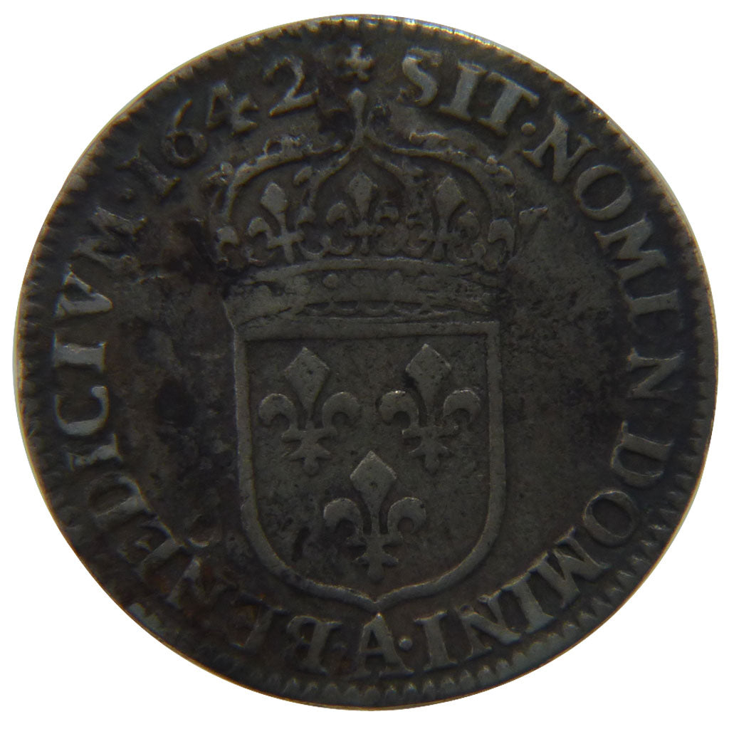 FRANCE, 1/12 Écu, 2e poinçon de Warin, buste drapé et cuirassé, 1/12 ECU, 10 Sol