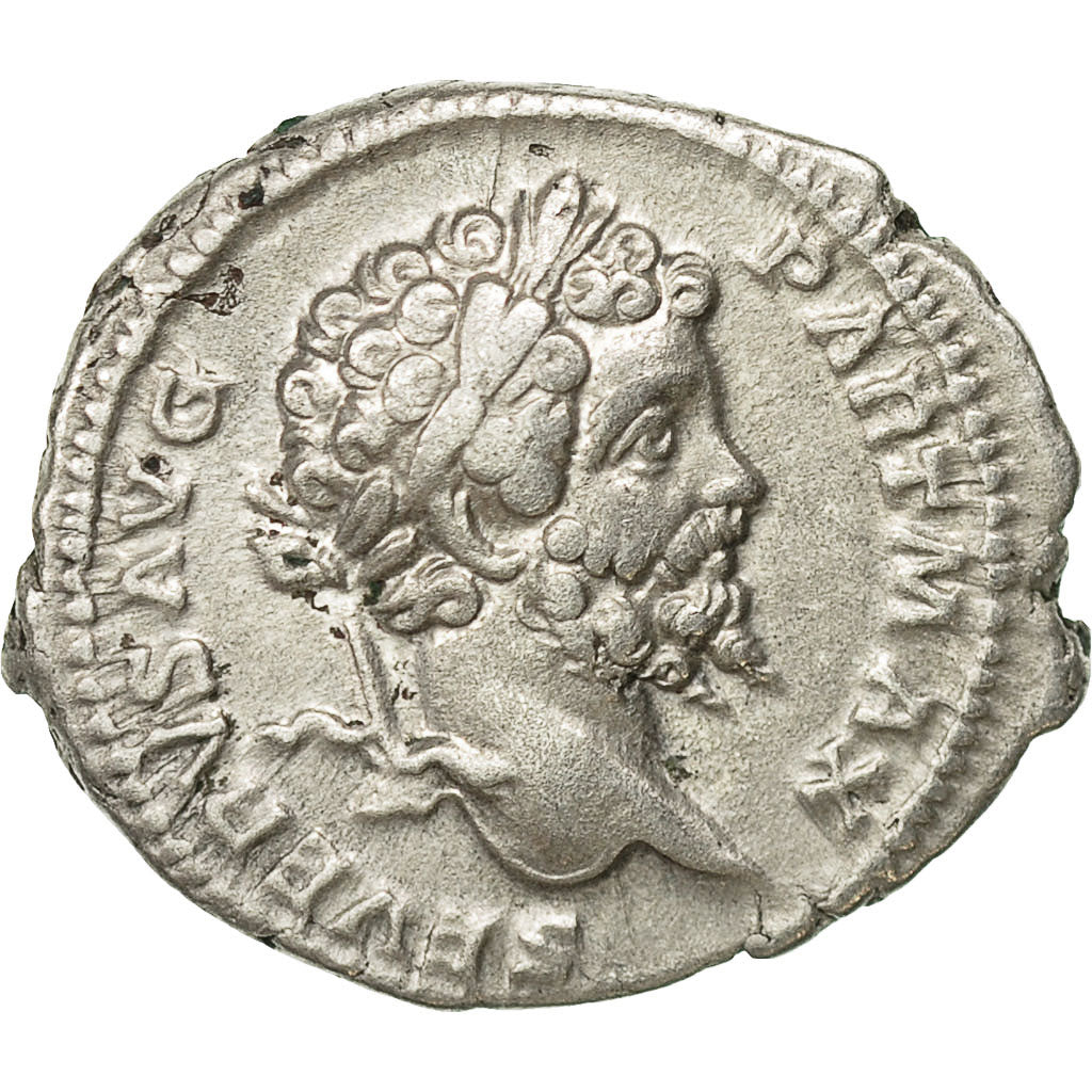 Coin, Septimius Severus, Denarius, AD 201, Rome, EF(40-45), Silver, RIC:167a