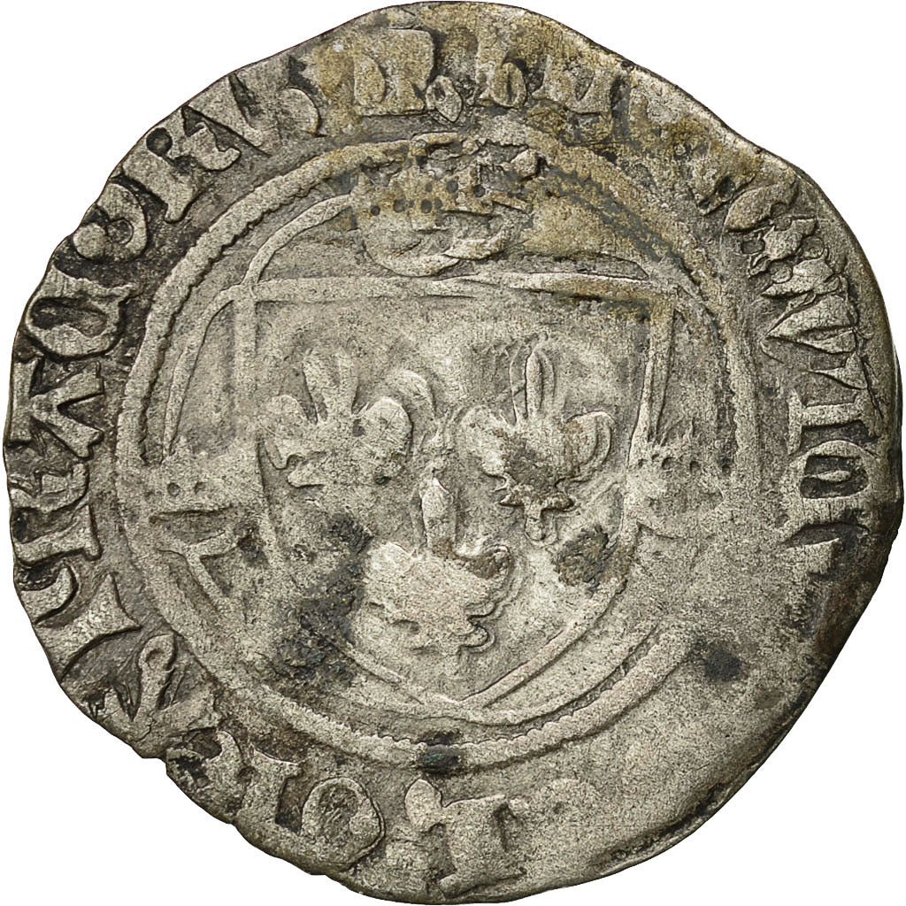 Coin, France, Louis XI, Blanc à la couronne, Poitiers, VF(30-35), Billon