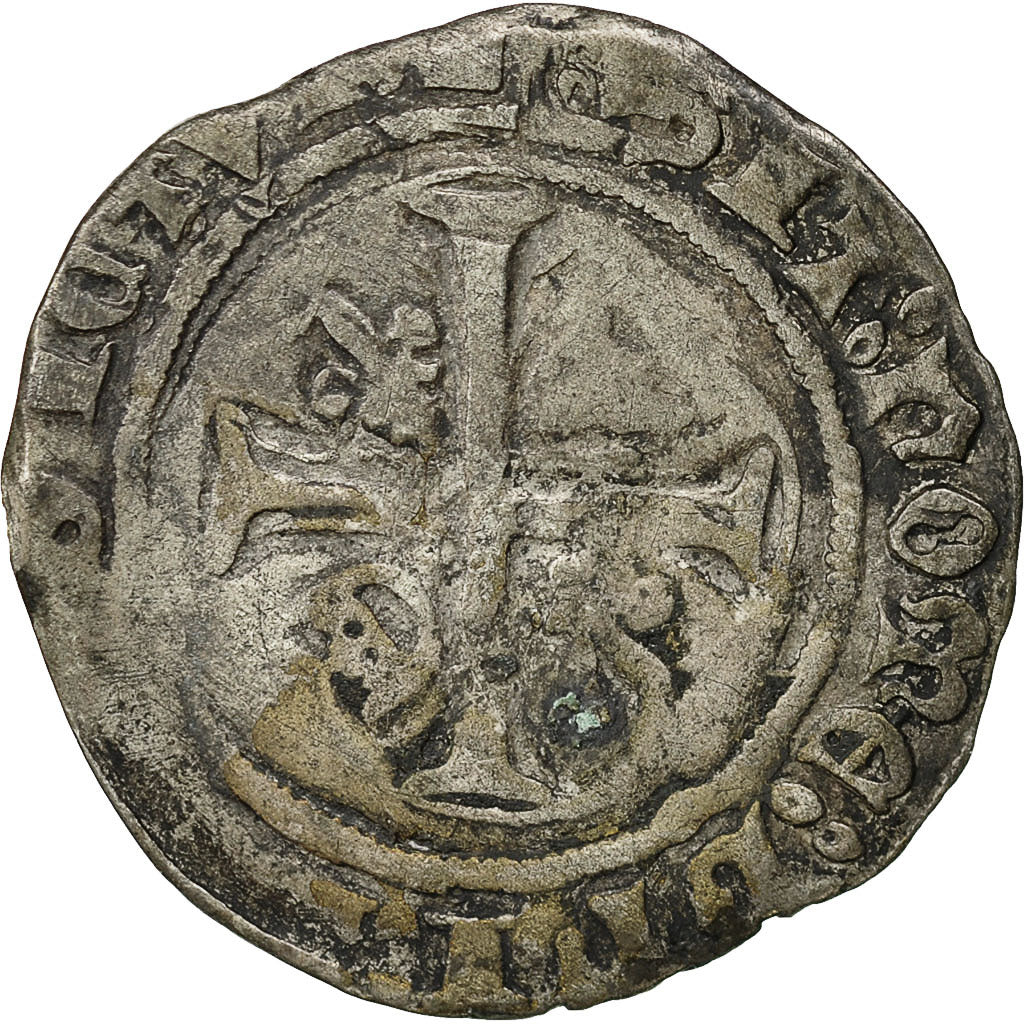 Coin, France, Louis XI, Blanc à la couronne, Poitiers, VF(30-35), Billon