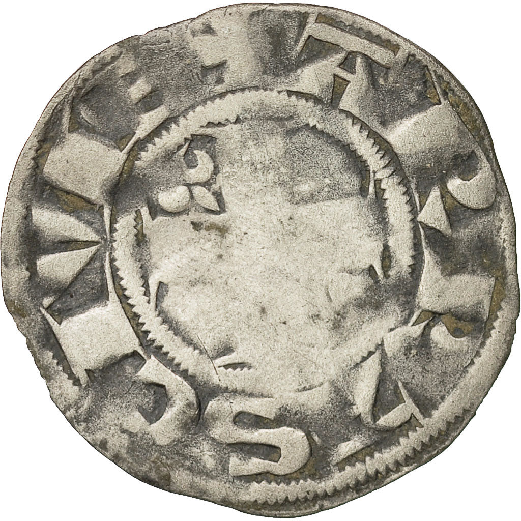 Coin, France, Philip II, Denier Parisis, Arras, VF(20-25), Silver, Duplessy:168