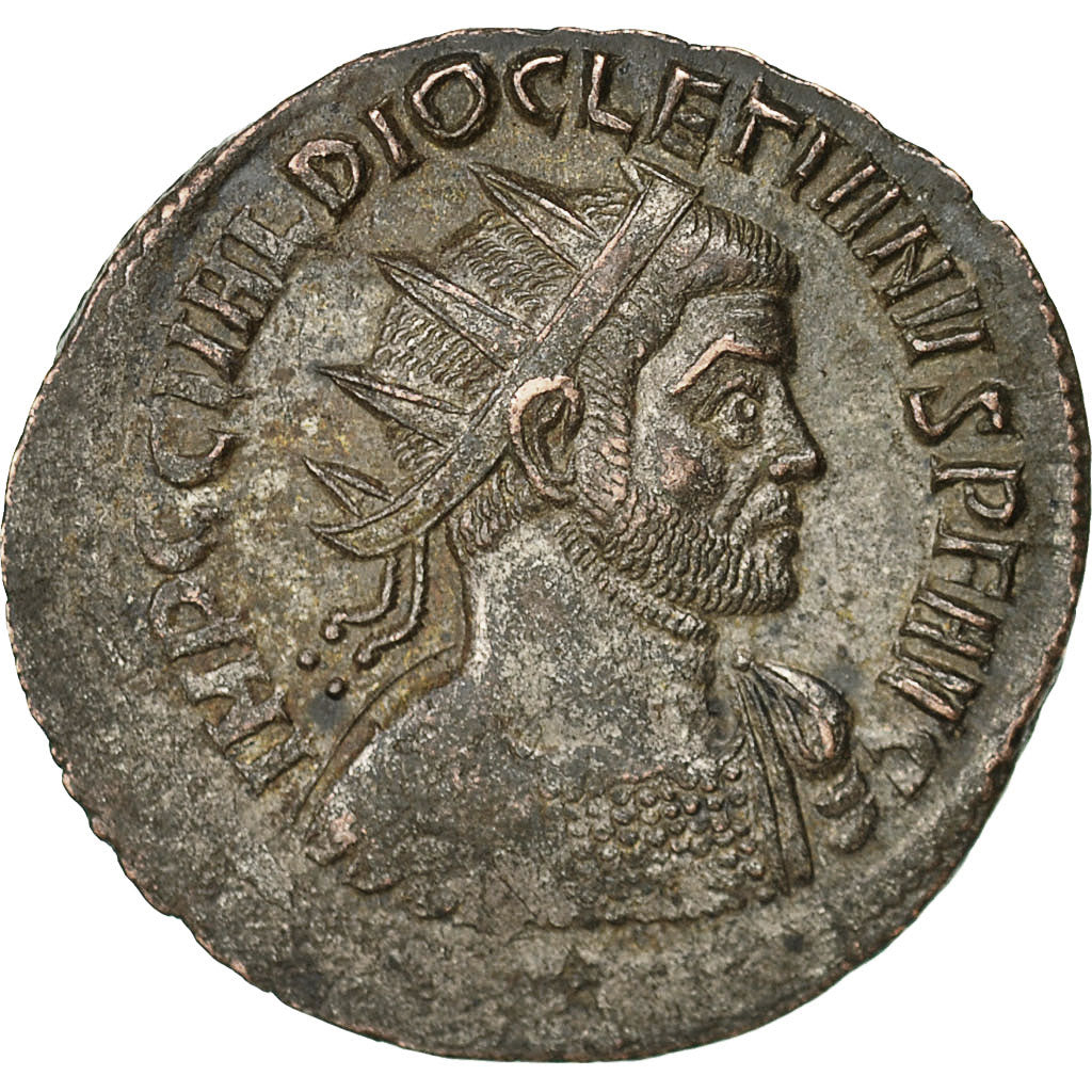 Coin, Diocletian, Antoninianus, AD 285, Ticinum, AU(50-53), Billon, RIC:222