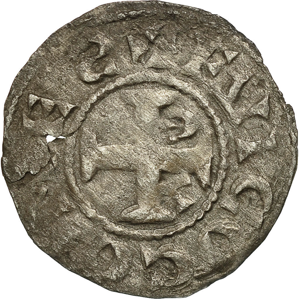 Coin, France, Anjou, Foulques V, Denarius, Angers, EF(40-45), Silver