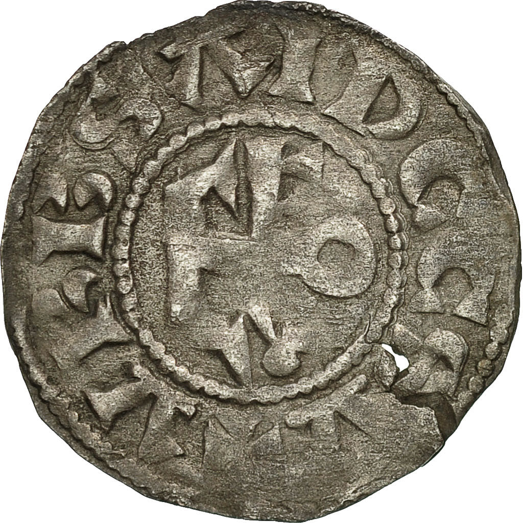 Coin, France, Anjou, Foulques V, Denarius, Angers, EF(40-45), Silver