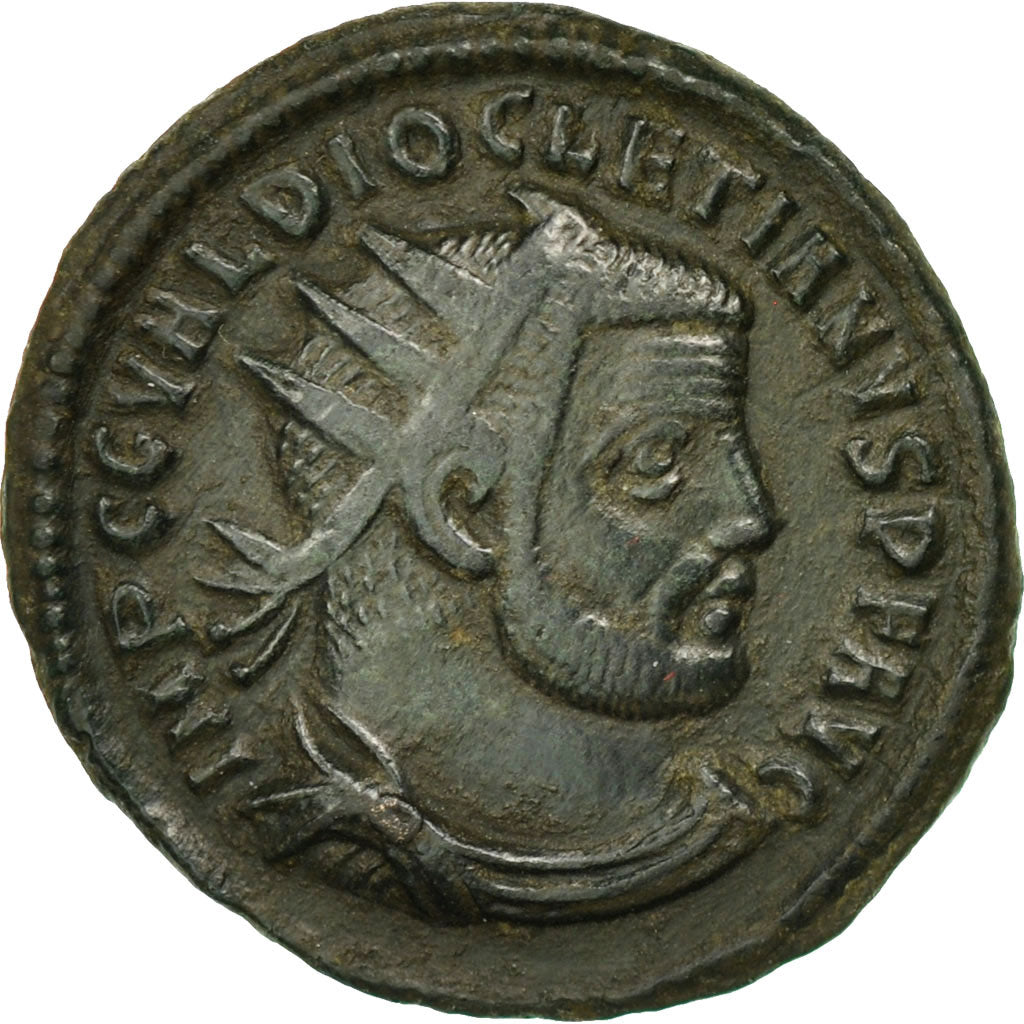 Coin, Diocletian, Follis, AD 295-298, Heraclea, AU(50-53), Bronze, RIC:13