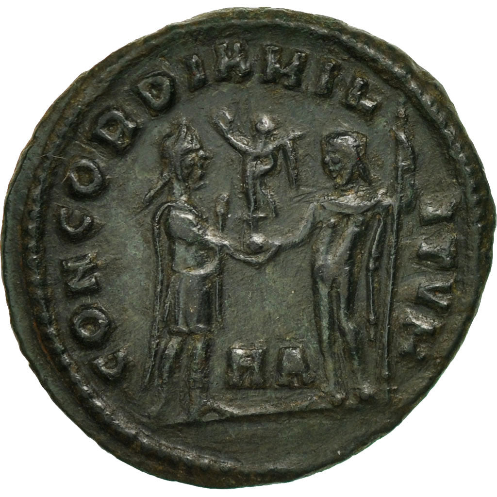 Coin, Diocletian, Follis, AD 295-298, Heraclea, AU(50-53), Bronze, RIC:13