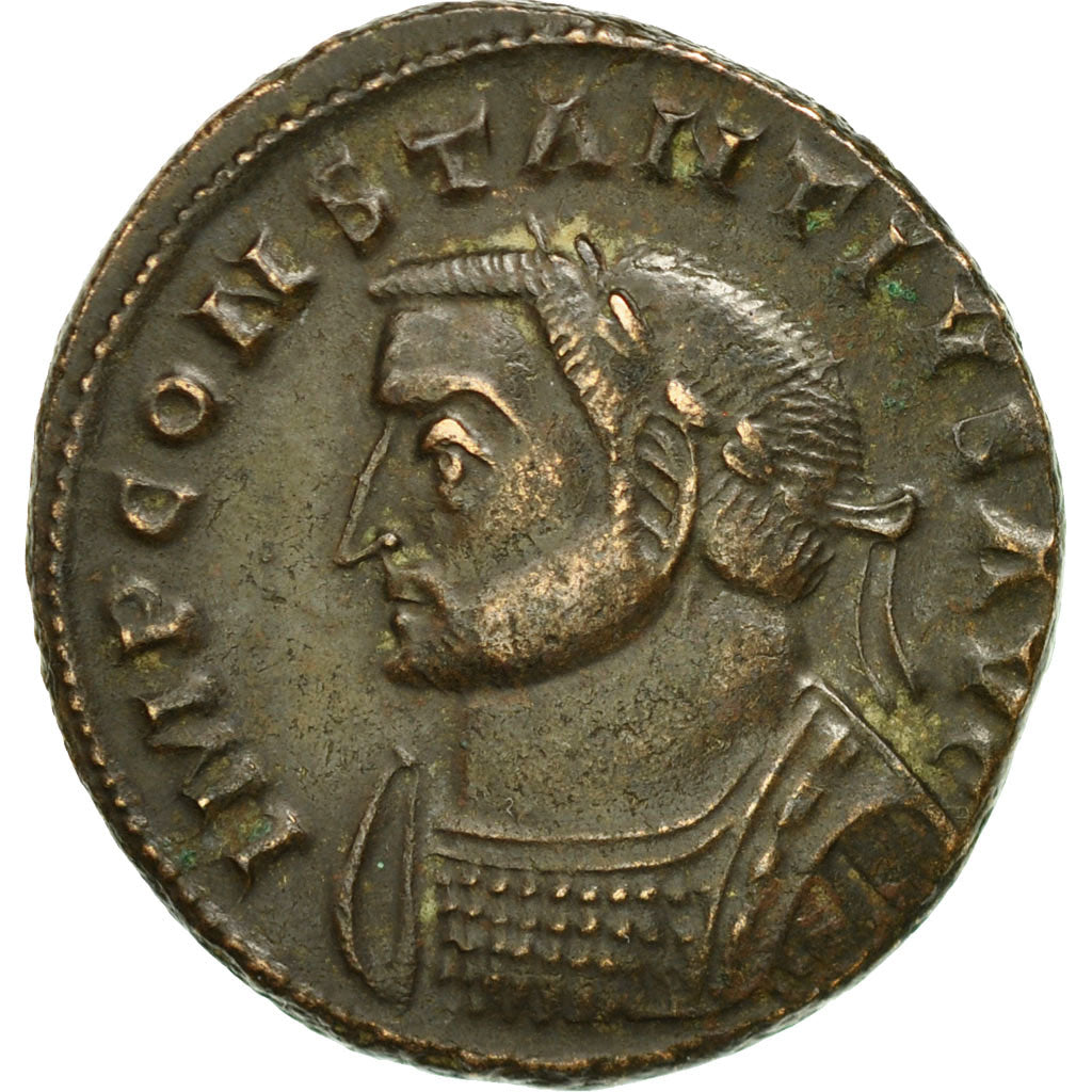 Monnaie, Constance I, Follis, AD 305-307, Lyon, TTB+, Bronze, RIC:187a