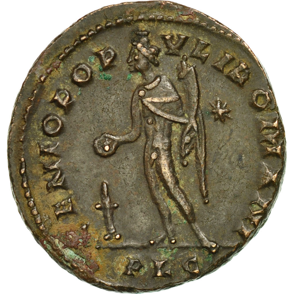 Monnaie, Constance I, Follis, AD 305-307, Lyon, TTB+, Bronze, RIC:187a