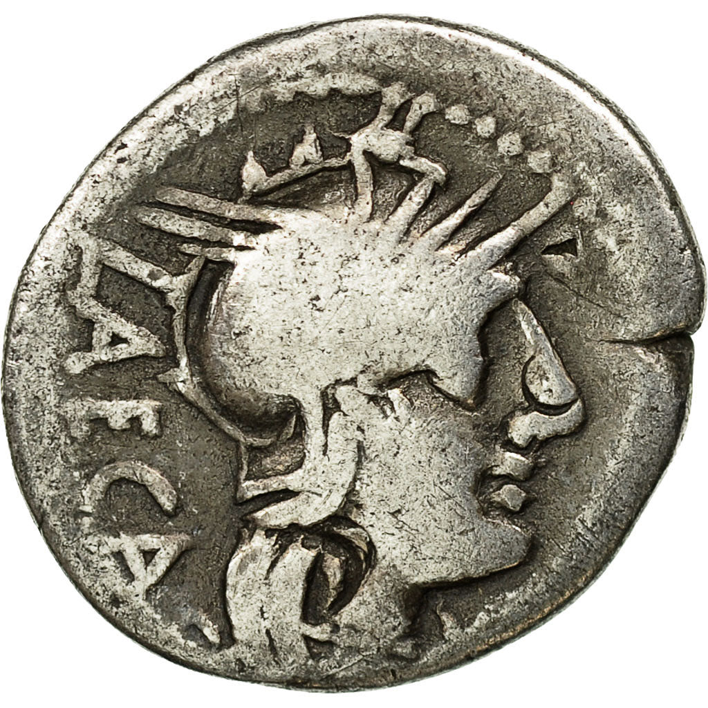 Coin, Porcia, Denarius, Rome, VF(20-25), Silver, Crawford:270/1