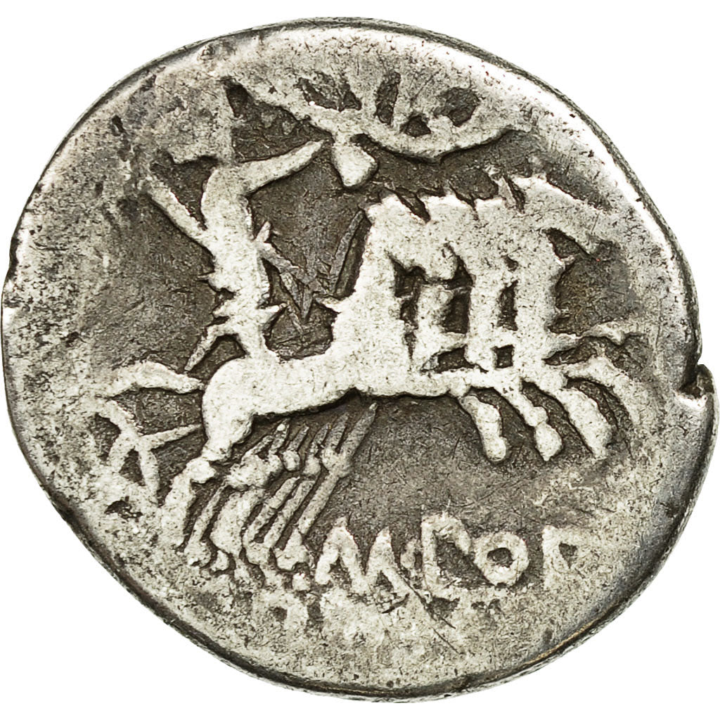 Coin, Porcia, Denarius, Rome, VF(20-25), Silver, Crawford:270/1